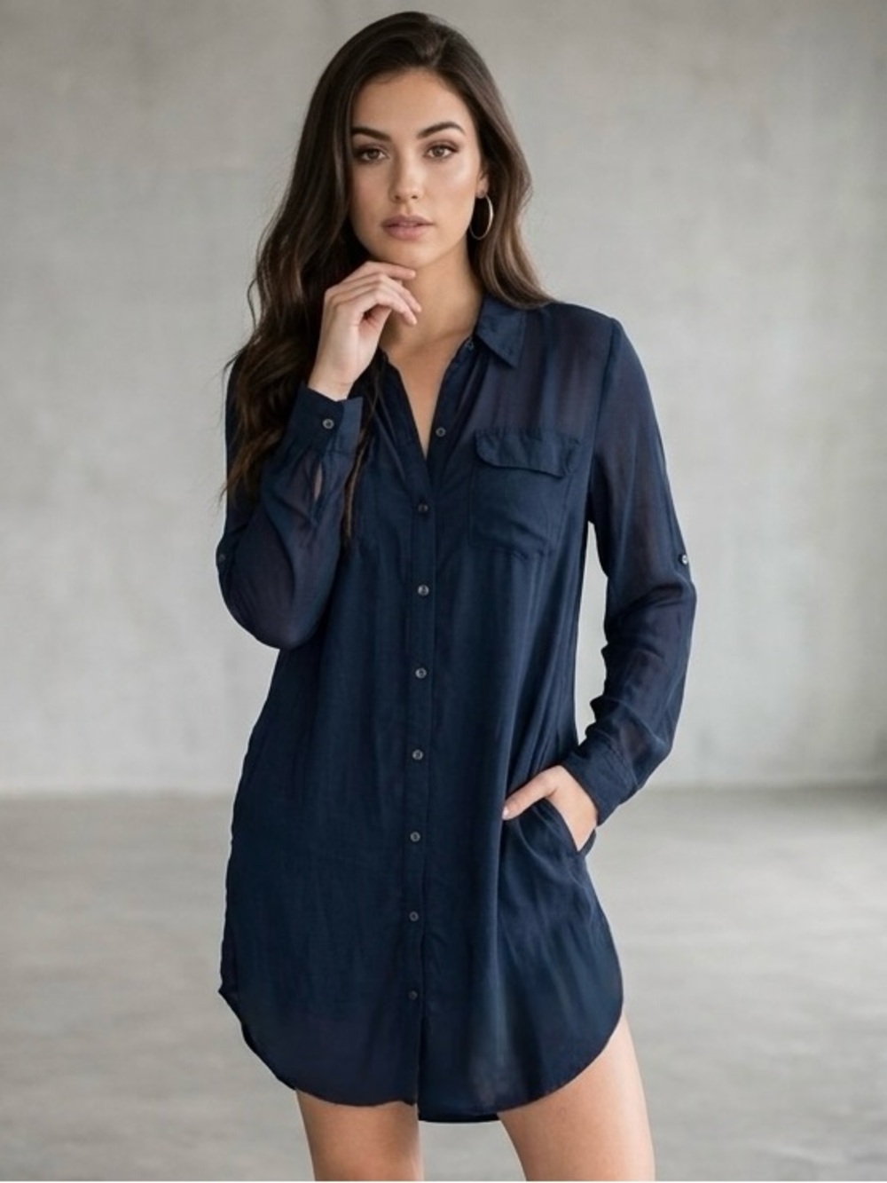 Holding Horses Blue Shirt Dress
